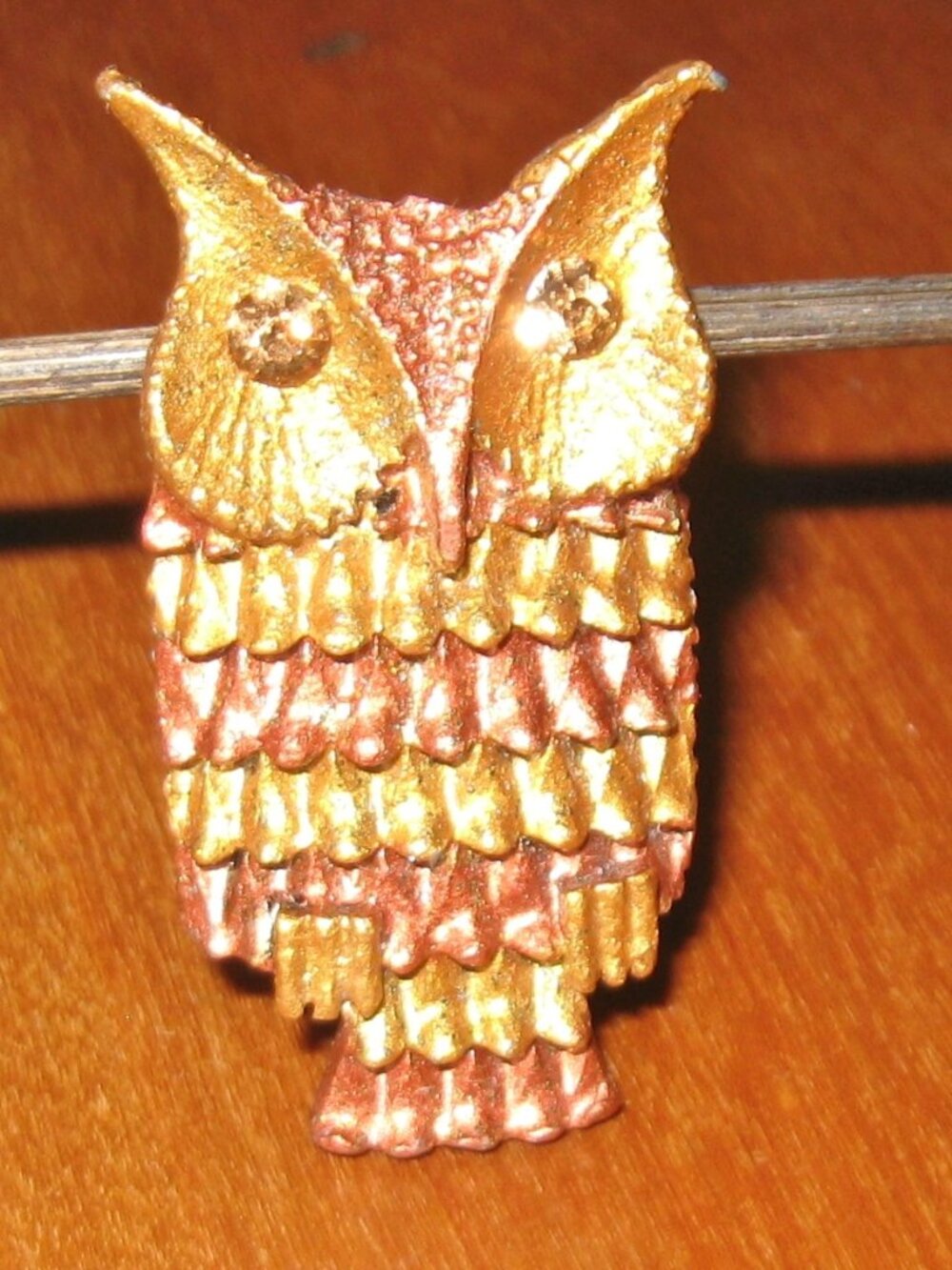 Bling Owl Brooch Dusty Rose Metal Witchy Wild Life Jewelry